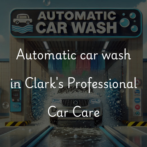 Automatic car wash in Clark's Professional Car Care