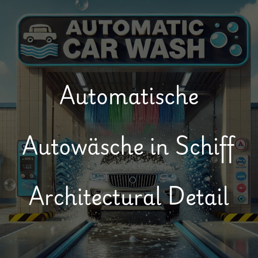 Automatische Autowäsche in Schiff Architectural Detail