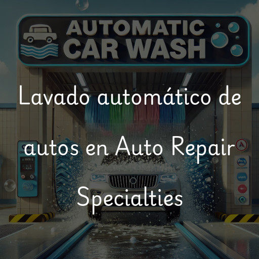 Lavado automático de autos en Auto Repair Specialties