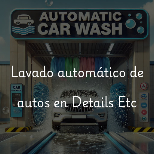 Lavado automático de autos en Details Etc