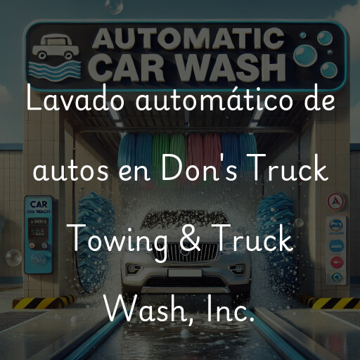 Lavado automático de autos en Don's Truck Towing & Truck Wash, Inc.