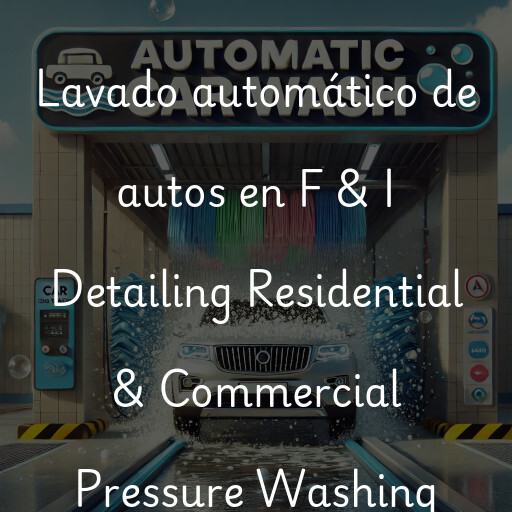 Lavado automático de autos en F & I Detailing Residential & Commercial Pressure Washing