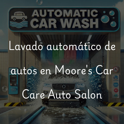 Lavado automático de autos en Moore's Car Care Auto Salon