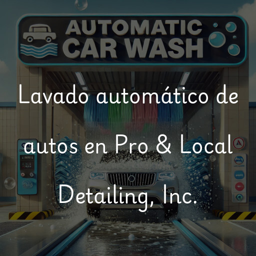 Lavado automático de autos en Pro & Local Detailing, Inc.