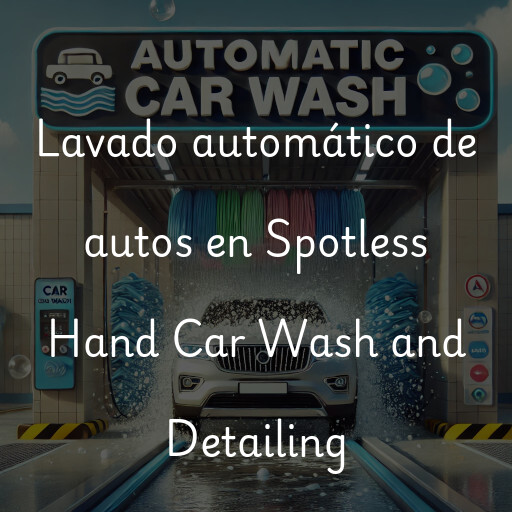 Lavado automático de autos en Spotless Hand Car Wash and Detailing
