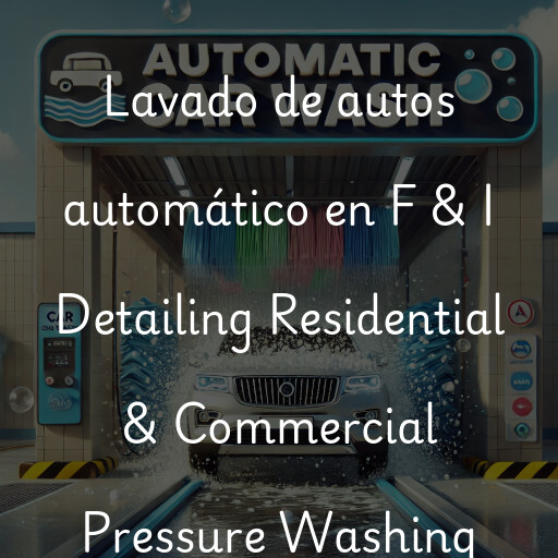 Lavado de autos en F & I Detailing Residential & Commercial Pressure Washing