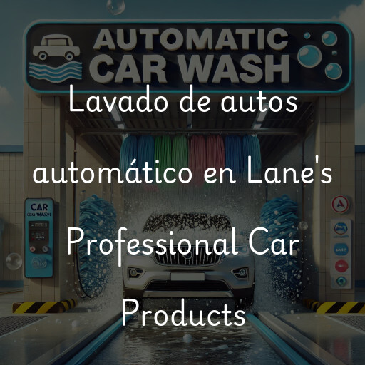 Lavado de autos en Lane's Professional Car Products