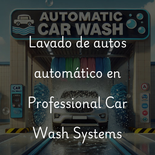 Lavado de autos en Professional Car Wash Systems