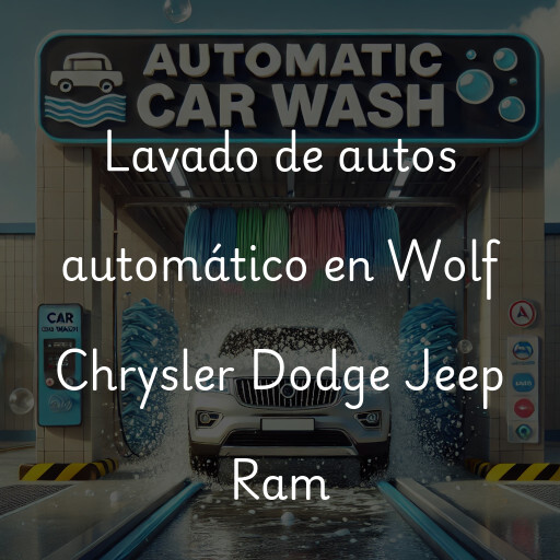 Lavado de autos en Wolf Chrysler Dodge Jeep Ram