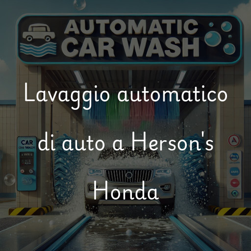 Lavaggio automatico di auto a Herson's Honda